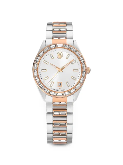 Swarovski Matrix crystal-embellished-bezel 40mm watch White 5734663