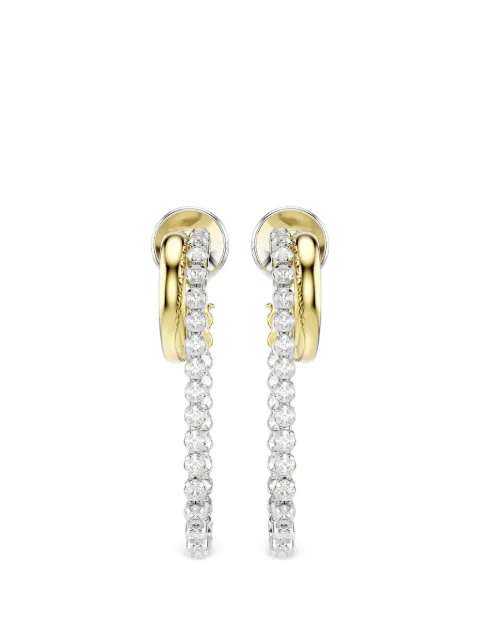 Swarovski crystal-embellished hoop earrings Gold 5749366