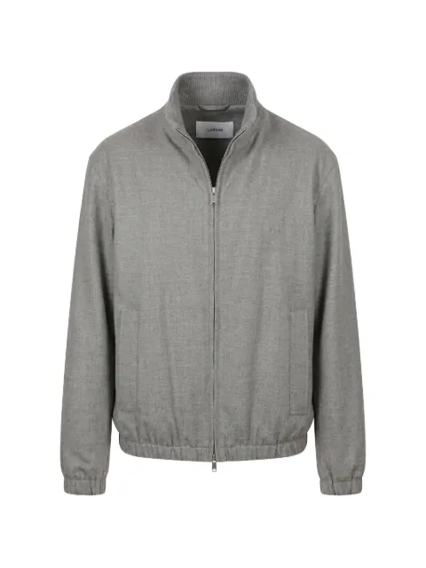 Lardini high-neck zip-up wool jacket Grey ACAURYNACIF67536