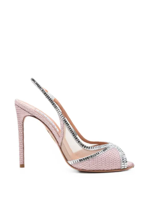 Aquazzura Wild Aurora crystal-embellished heeled sandals Pink WDAHIGS0MDM