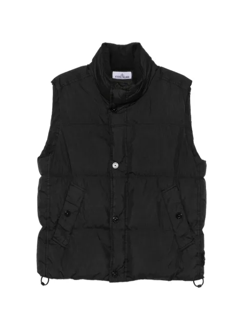 Stone Island quilted logo-patch gilet Black L2S15G100010S0A23