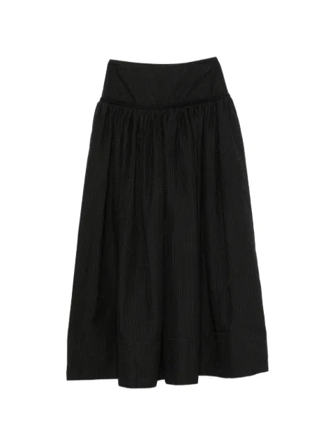 Alaïa textured gathered skirt Black AA9J2499W192D