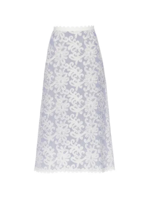 Waimari Nina lace midi skirt Blue F228CTA