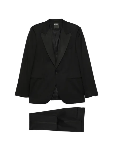 Zegna peak-lapel wool suit Black 319525A321EW2S