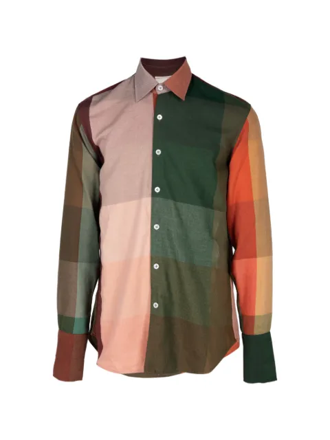 Marrakshi Life plaid long-sleeve shirt Green C22077