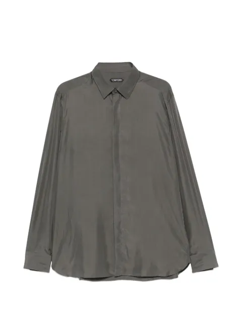 TOM FORD classic-fit silk shirt Grey HRVF04S0284