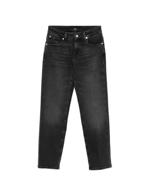 7 For All Mankind faded-effect cropped jeans Black 7UD00C32