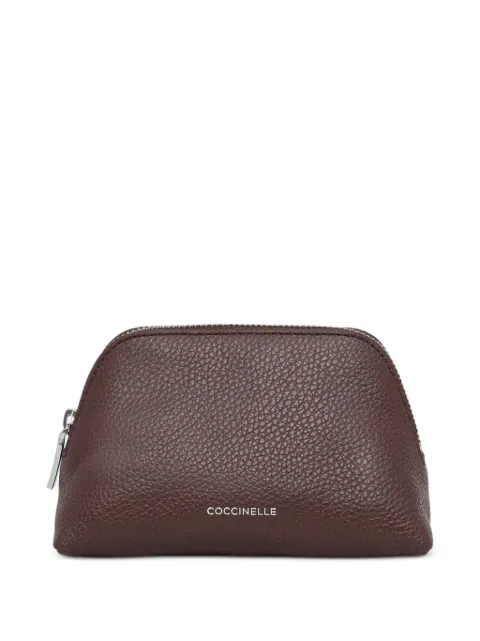 Coccinelle small Helga pebbled leather make up bag Red E5TMF250201