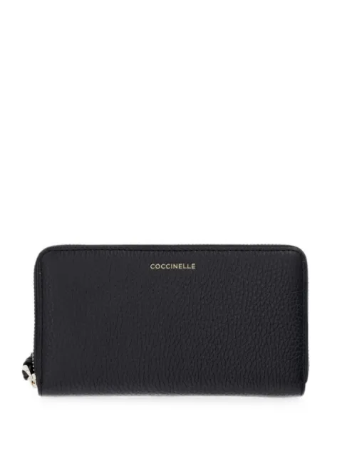 Coccinelle grained-leather zip-around wallet Black E2VKP113201