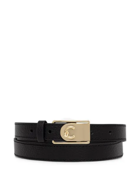 Coccinelle logo-plaque pebbled belt Black E3SSL114401
