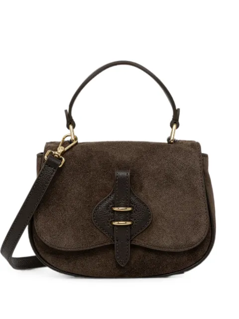 Coccinelle suede-panelled leather shoulder bag Brown E5U7H580101