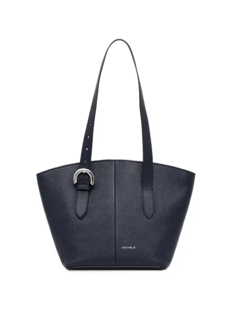 Coccinelle buckle-detail pebbled tote bag Blue E1VGF110201