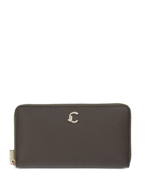 Coccinelle logo-plaque pebbled-leather wallet Brown E2SSL113221