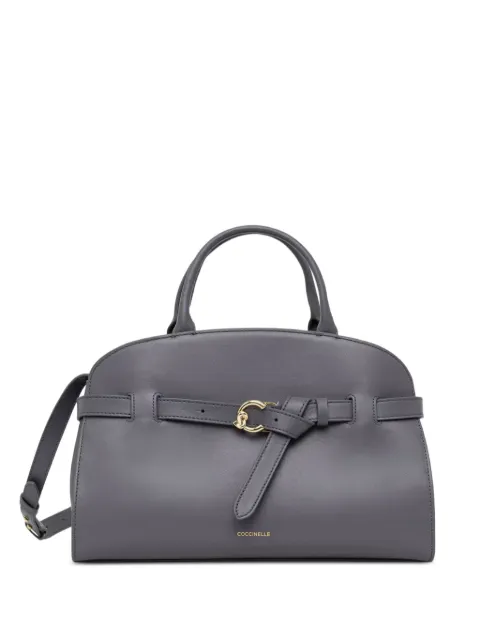 Coccinelle Sabine buckle-detail leather tote bag Grey E1TLA180401