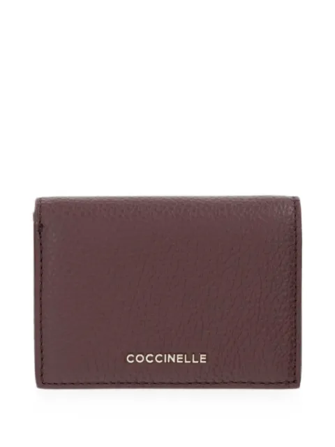 Coccinelle logo-print leather wallet Red E2MW5113101