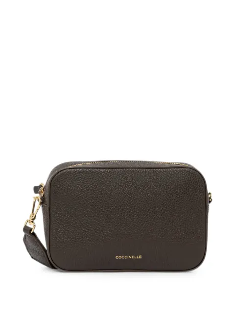 Coccinelle small Tebe grained leather shoulder bag Brown E5MN555I101
