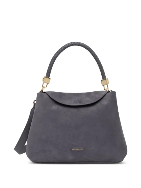 Coccinelle medium Coccinelle Tiggy braided-handle suede shoulder bag Grey E1VCL180101