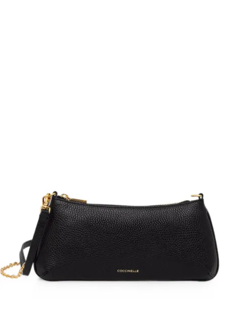 Coccinelle mini C-Me logo-print chain-link crossbody bag Black E5VG5520101