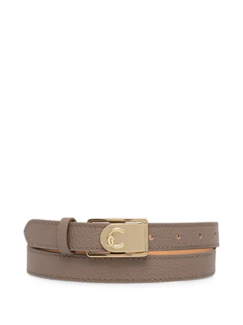 Coccinelle logo-plaque pebbled belt Brown E3SSL114401