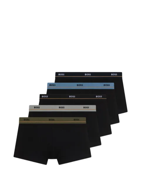 BOSS logo-waistband boxers (set of five) Black 50531660