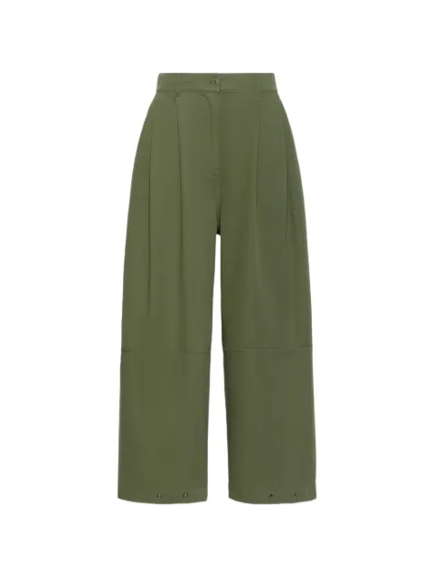 Weekend Max Mara logo-patch trousers Green 2625136111600