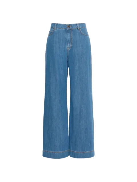 Weekend Max Mara cotton wide-leg jeans Blue 2625186021600