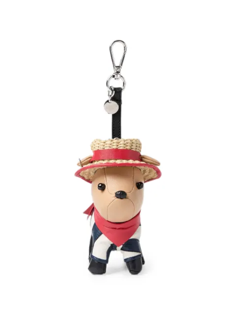 FENDI Ito dog-motif leather keyring Neutrals 7AP106B09Y