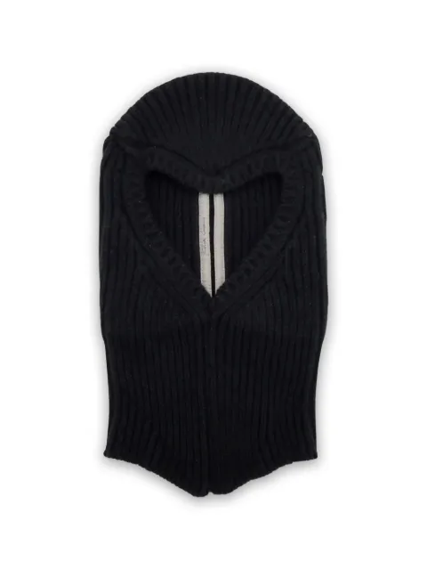 Rick Owens ribbed-knit balaclava Black RP02F5490WSBR