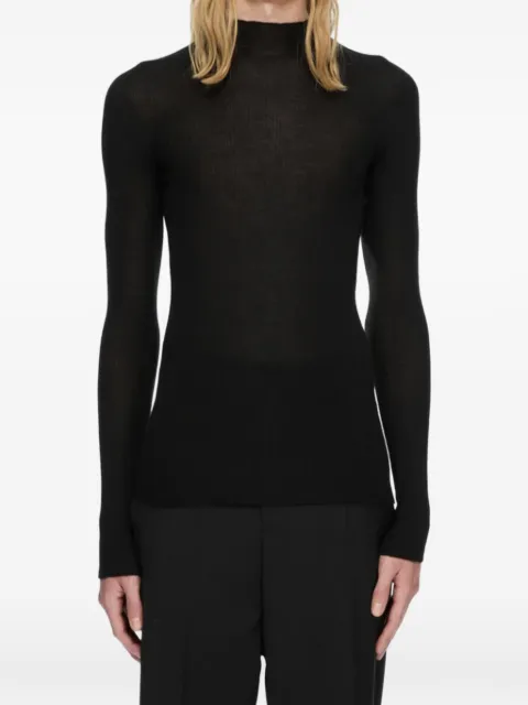 Rick Owens ribbed-knit high-neck sweater Black RU02F4638RIBM