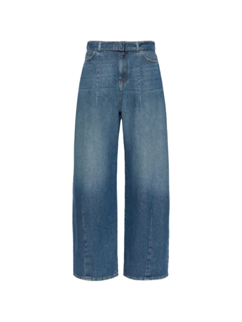 Weekend Max Mara Madia belted wide-leg jeans Blue 2625186081600