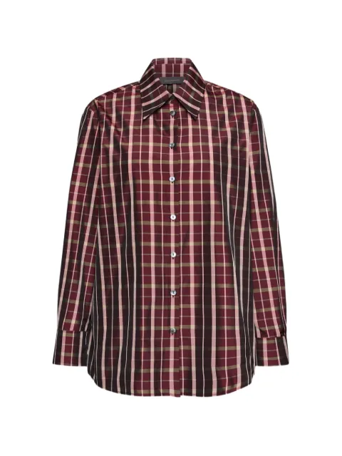 ELENA MIRÒ check-print long-sleeve shirt Red 5041P000368N