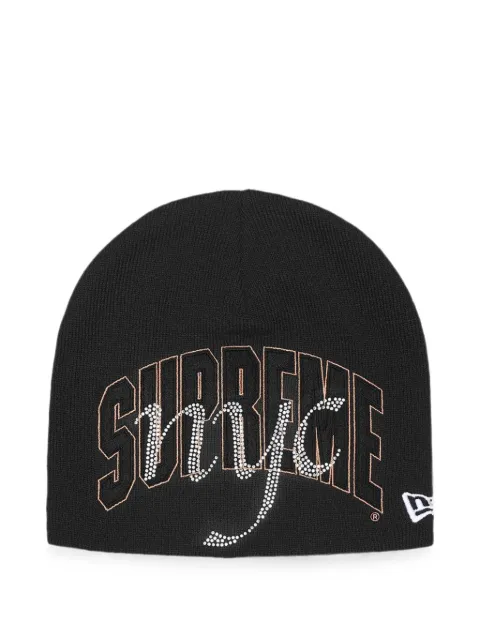 Supreme x New Era NYC rhinestone-embellished beanie hat Black SU27985