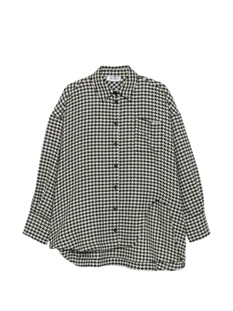 The Attico houndstooth-pattern oversized jacket White 261WCB00123WWW067AA