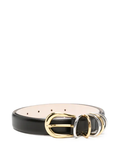 Déhanche Hollyhock leather belt Black HOLLYHOCKSILVERGOLD