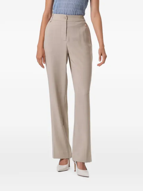FRACOMINA logo-plaque straight-leg trousers Neutrals FR26SV2004W76301