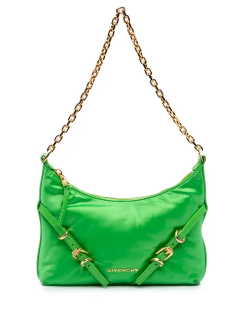 Givenchy Pre-Owned 2023 Small Satin Voyou Party shoulder bag Green 1HPRFM8J8UV1D0UC