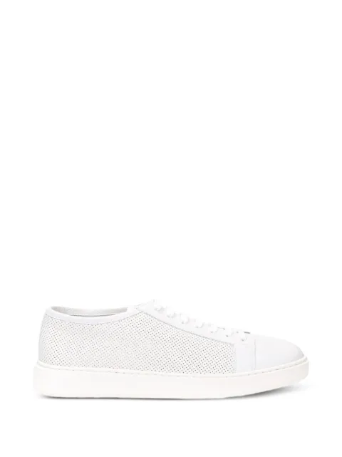 Santoni perforated leather sneakers White MBCD21443BARCDIK