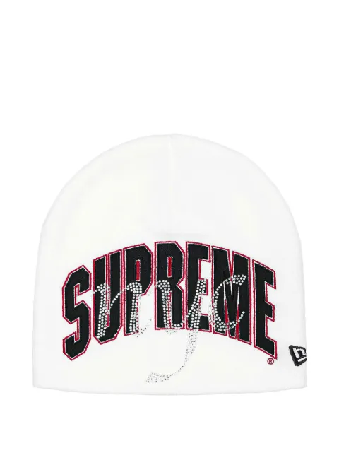 Supreme New Era® rhinestone-embellished beanie hat White SU27983
