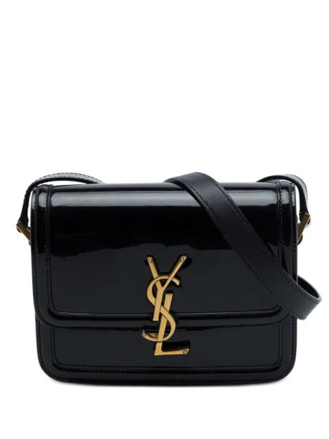 Saint Laurent Pre-Owned 2022 Small Patent Solferino Satchel In Box crossbody bag Black S8P612WF39DFJSGX