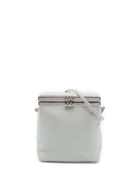 CHANEL Pre-Owned 2016-2017 CC Metallic Calfskin vanity bag White HKV0Y76L8YRJXM4Q