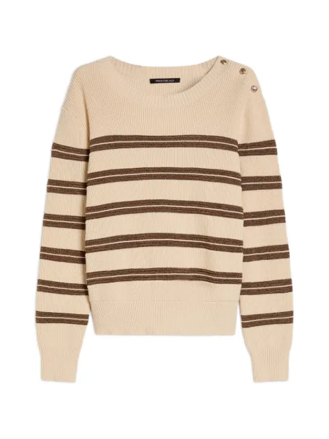 Pennyblack button-detail striped sweater Neutrals 26113610562