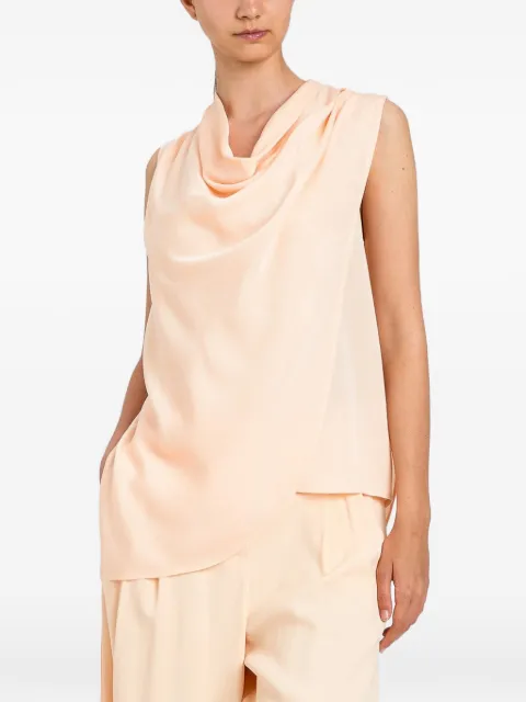 TWINSET draped sleeveless blouse Neutrals 261TP2420