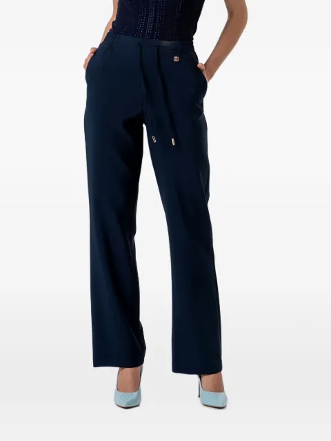 FRACOMINA drawstring straight-leg trousers Blue FR26SV2001W42901