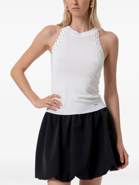FRACOMINA stud-embellished crossover-back top White FR26ST4003K4210