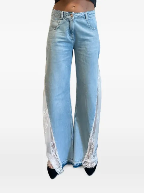 Blugirl lace-panelled wide-leg jeans Blue RA6181D5009