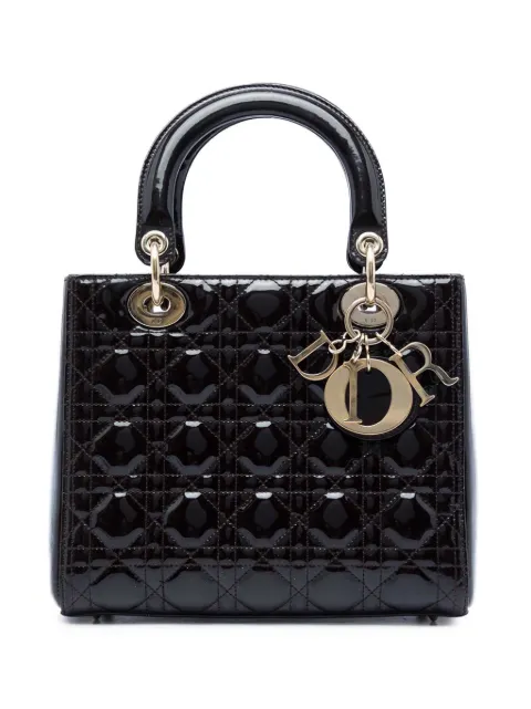 Christian Dior Pre-Owned 2012 Medium Patent Cannage Lady Dior satchel Purple 47FIZ1PVZ471LA1U