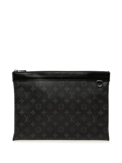 Louis Vuitton Pre-Owned 2018 Monogram Eclipse Discovery Pochette GM clutch bag Black RUQMBRR6WCKH3ISJ
