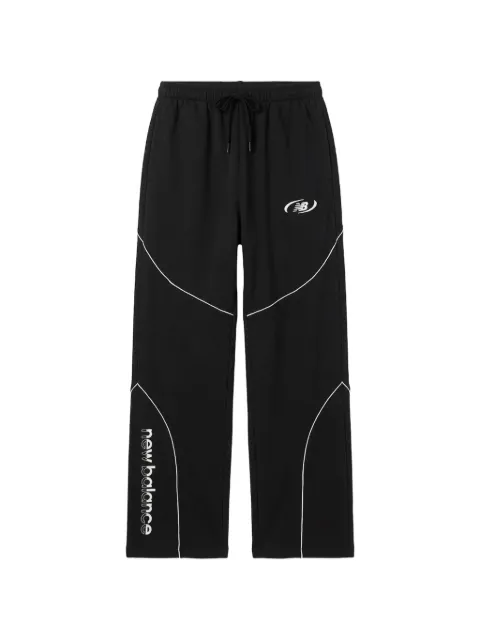New Balance logo-print trackside track pants Grey MB62G6ZV
