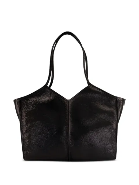 Hereu medium Calella distressed leather tote bag Black CASQMDIWBA26