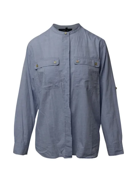 Isabel Marant Vintage button-up long-sleeve shirt Blue NAPPUGBCL204607W